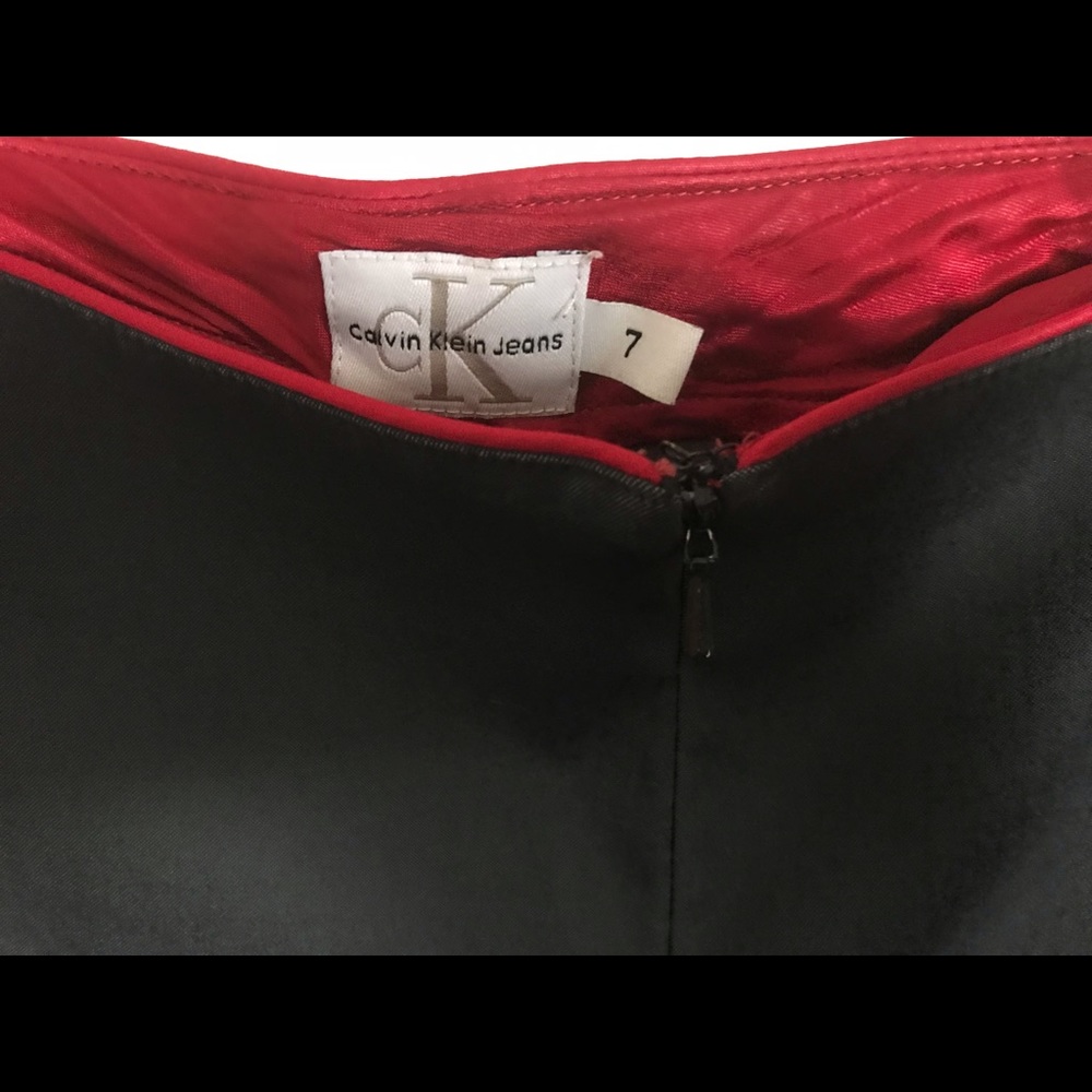 Calvin Klein Black dress pants with red lining